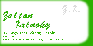 zoltan kalnoky business card