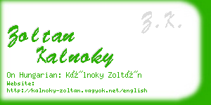 zoltan kalnoky business card